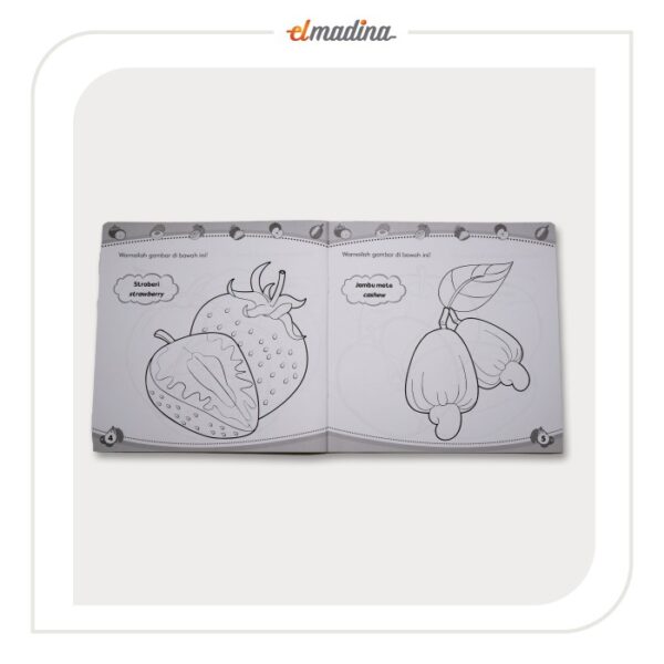 Buku Mewarnai - Mengenal Dan Mewarnai Buah-buahan - Gambar 4