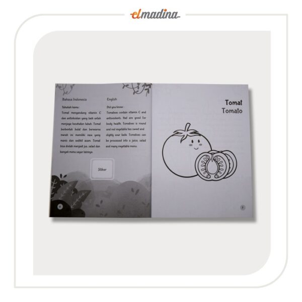 Buku Mewarnai Anak - Seru Mewarnai Buah dan Sayur - Gambar 5